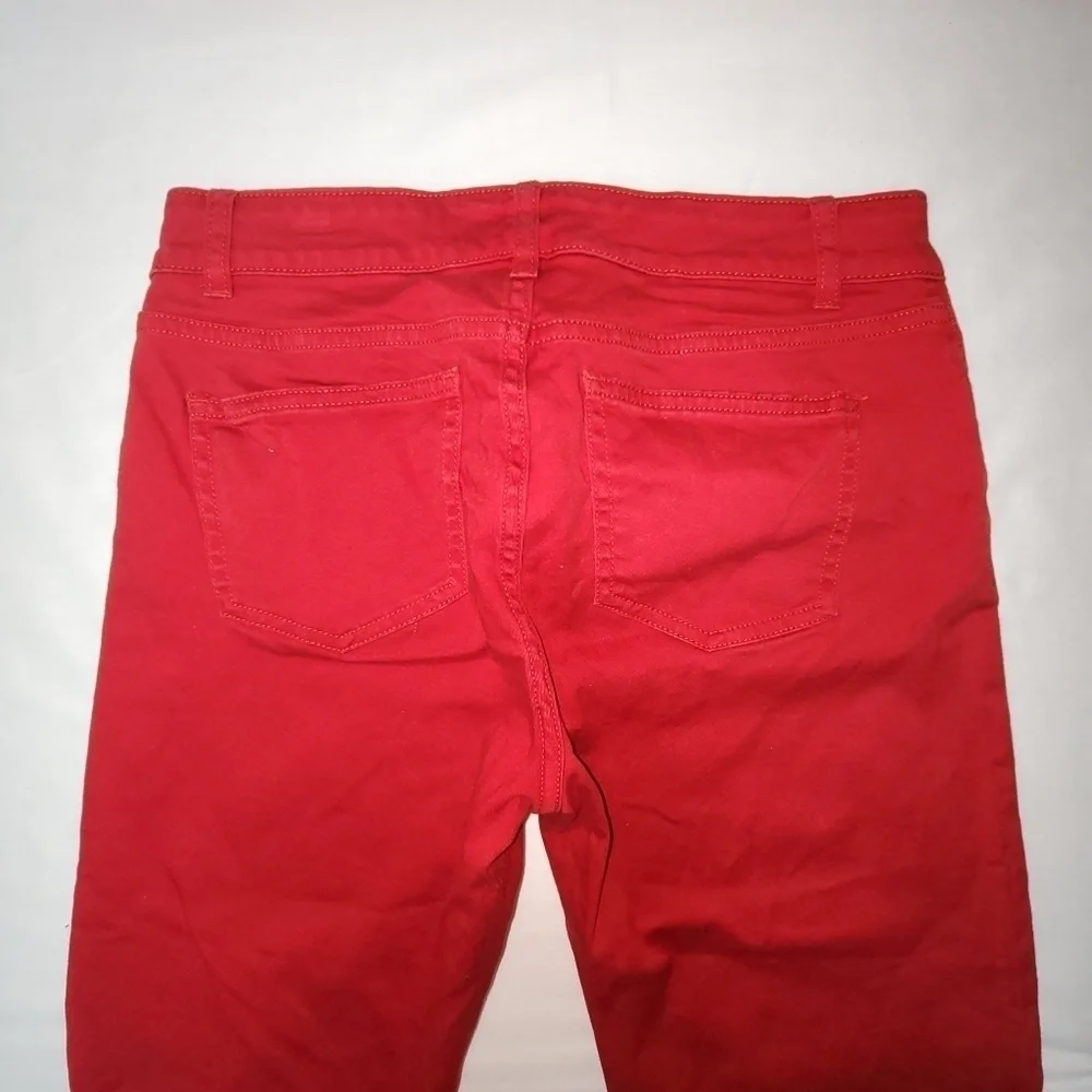 Chaps Mid-rise Stretch Red Women's Capri/Knee Length Jeans Size 4 - Picture 4 of 13